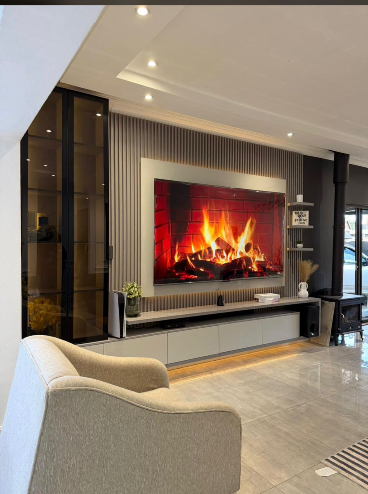 Fireplace Media Wall